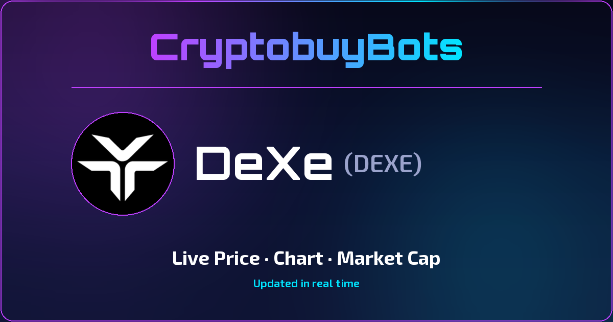 DeXe price today, DEXE to USD live price & chart